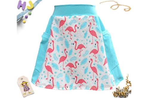 Gingerbread Skirt in Flamingoes